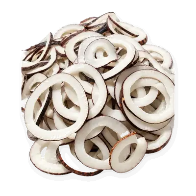Dried coconut rings – image from our product catalogue